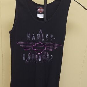 Harley-Davidson Black Tank Top with Purple Graphic, EL PASO, TEXAS